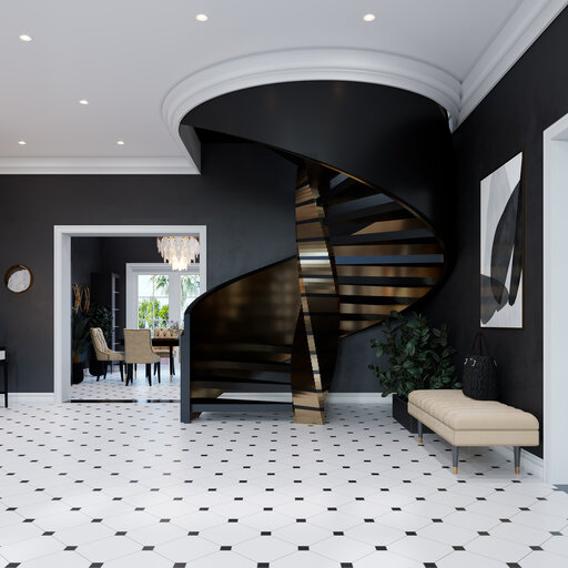 Spindeltreppe Mosaik - Spezial Spiral Treppendesign von Siller 1
