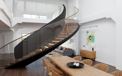 Viper Black - Bogentreppen in Bronze silber oder schwarz Viper Siller Treppen 1