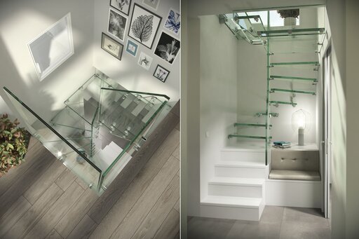 Mistral Spiral Glass - mistral Spiral Glas Siller Treppen
