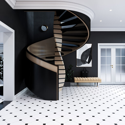 Spindeltreppe Mosaik - Treppe 001 3