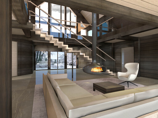 Honka - Zickzack Holz Treppe Honka