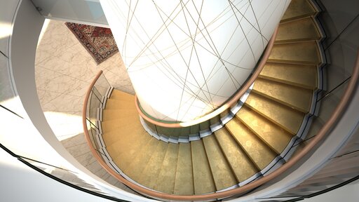 Cora Gold - the golden cobra Treppe
