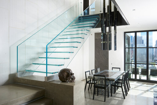 Glastreppe Chicago - minimalistisches Glastreppendesign von Siller Chicago 2
