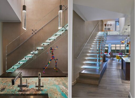 Mistral Iluma - Ganzglastreppen mit LED lightning Siller Treppen 1