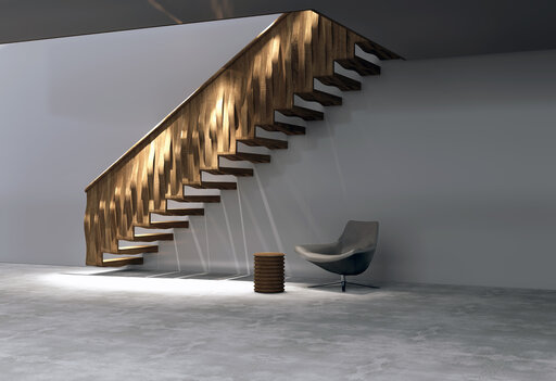 Wave Rail – Escalier en bois chaleureux au design personnalisé
