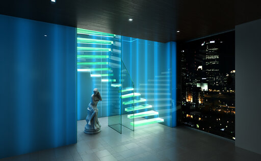 Ghost - Kragarmtreppen mit Glasstufen FRANKFURT