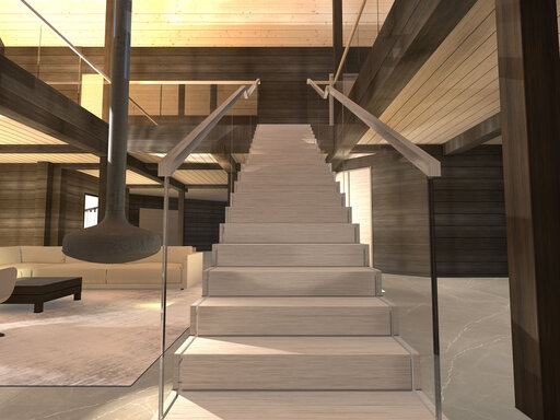 Honka - Zickzack Holz Treppe Honka1